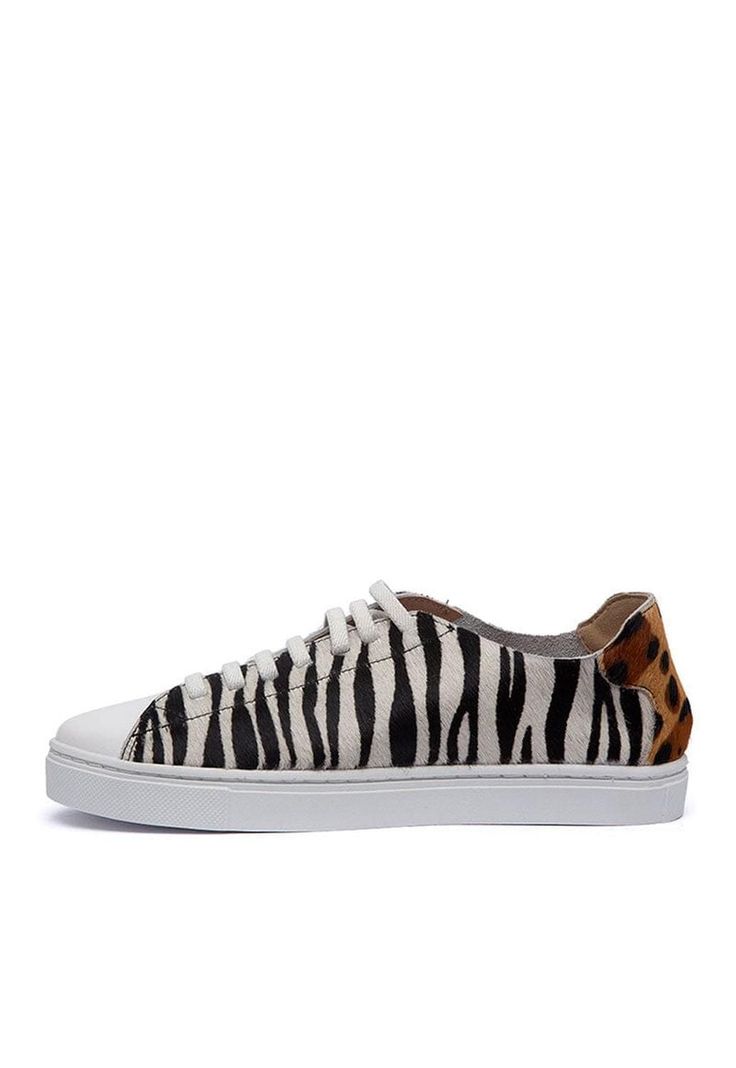 Zapatilla Mujer De Cuero Roques C3 Zebra-2