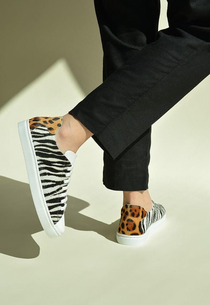 Zapatilla Mujer De Cuero Roques C3 Zebra-7