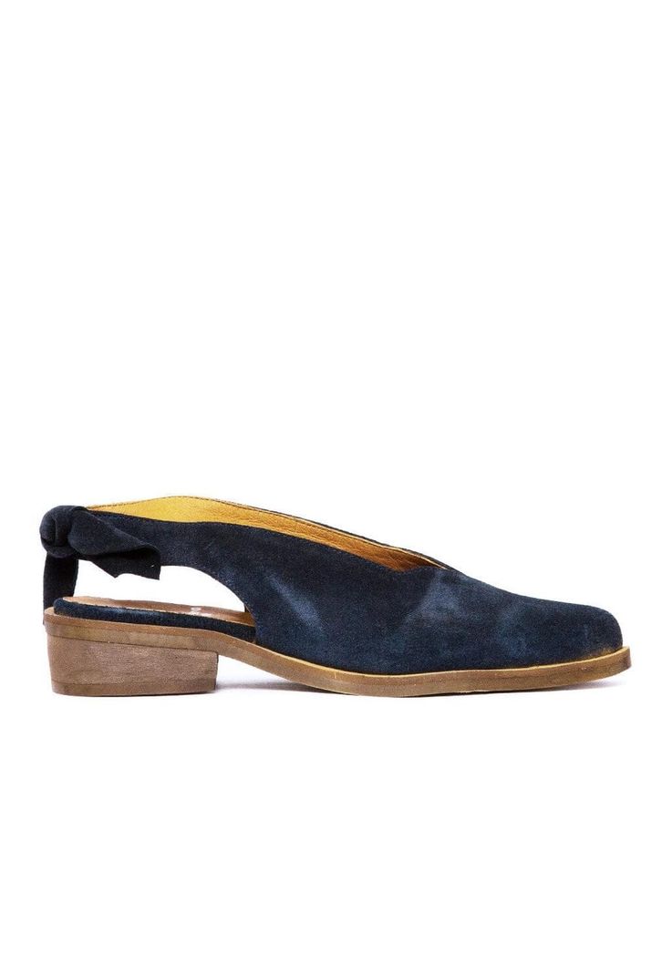Zapato Mujer De Cuero Guindo C13 Azul-0