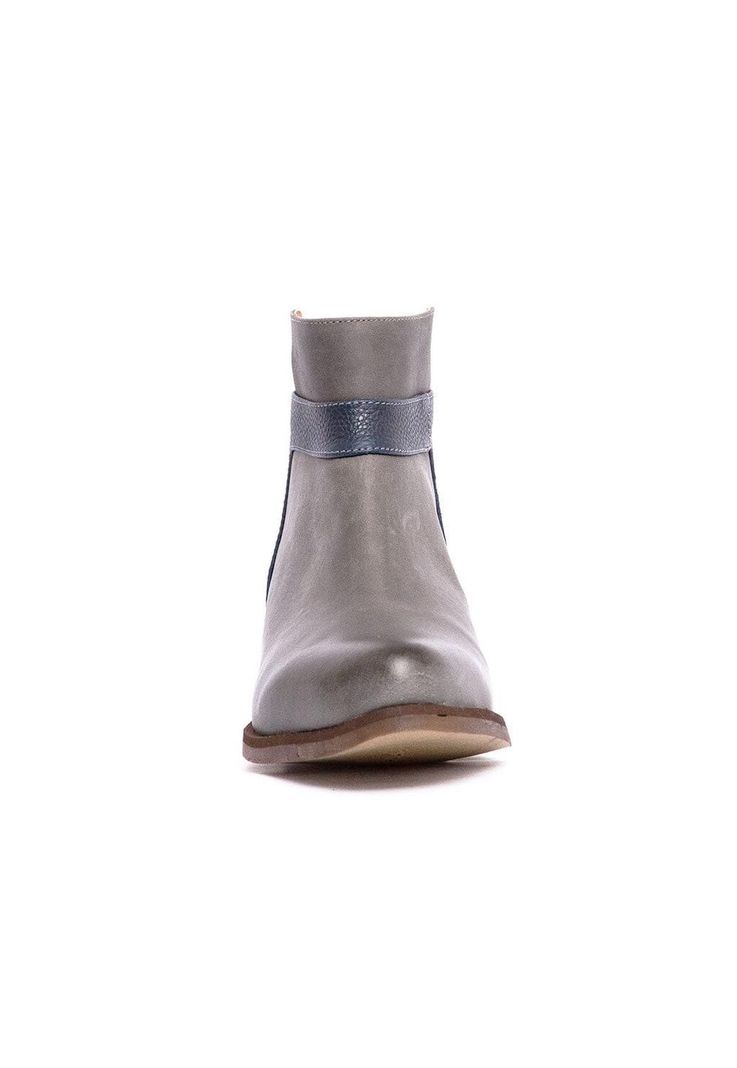Botin Mujer De Cuero Antonieta C2 Gris Azul-1