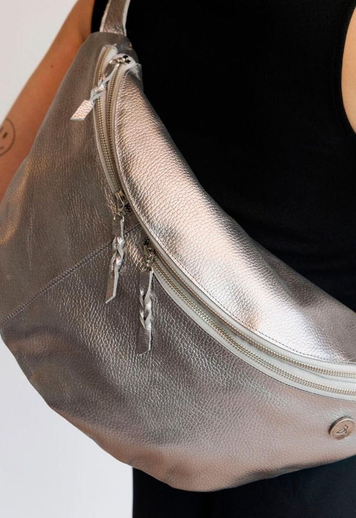 Banano Mujer De Cuero Atenea C2 Metal-1