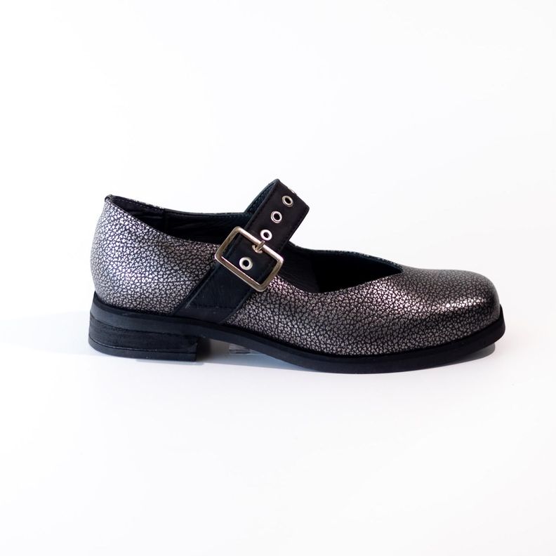Zapato Cuero Mujer Malala Plata