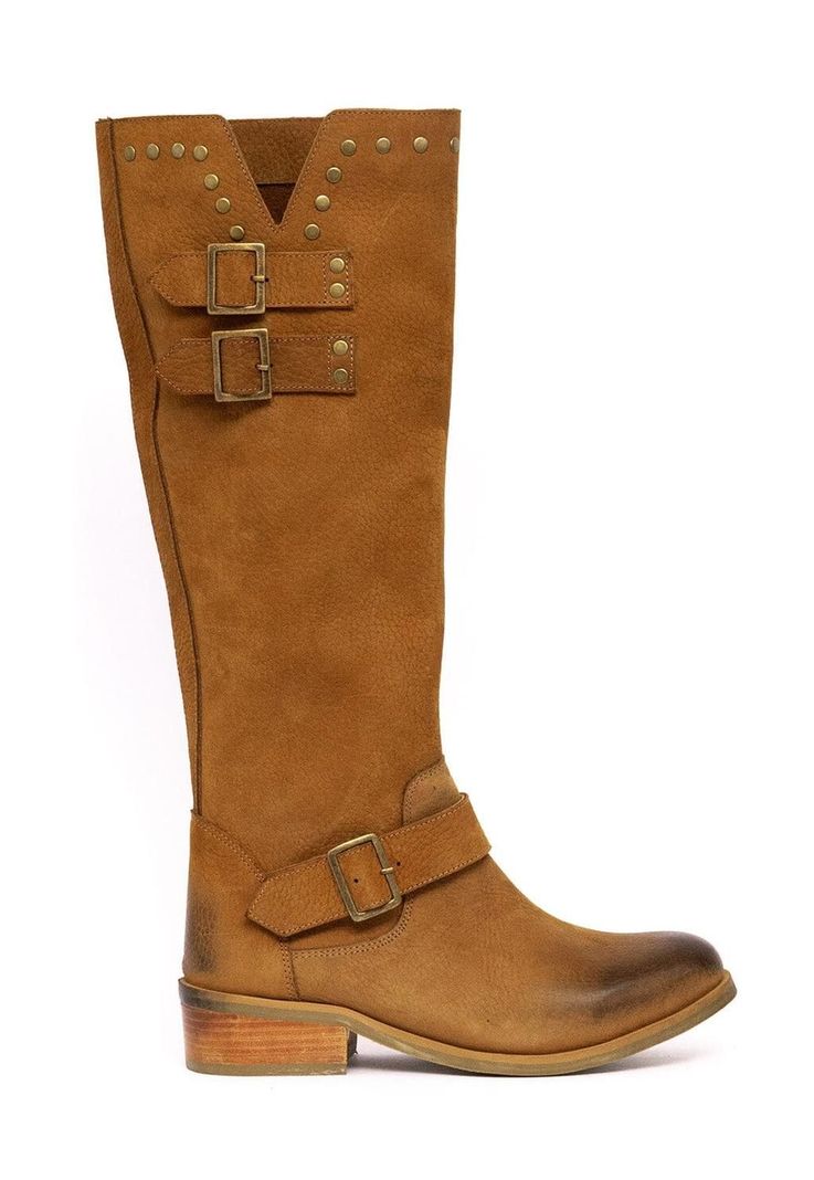 Bota Mujer De Cuero Carpintero Camel C22-0