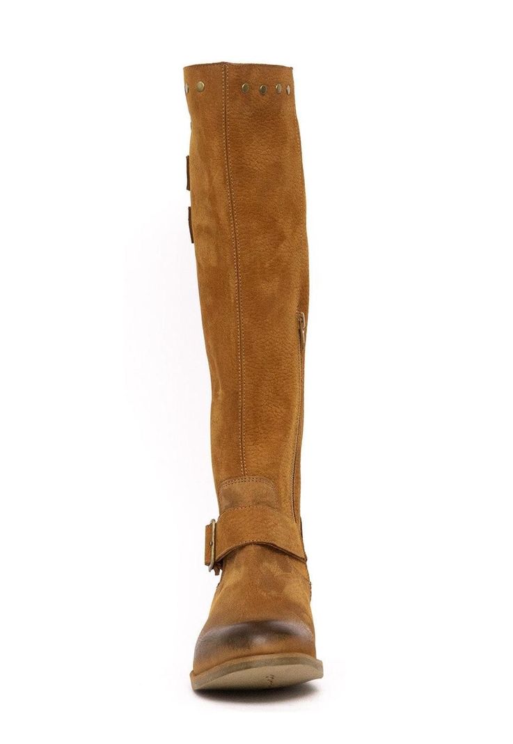 Bota Mujer De Cuero Carpintero Camel C22-1