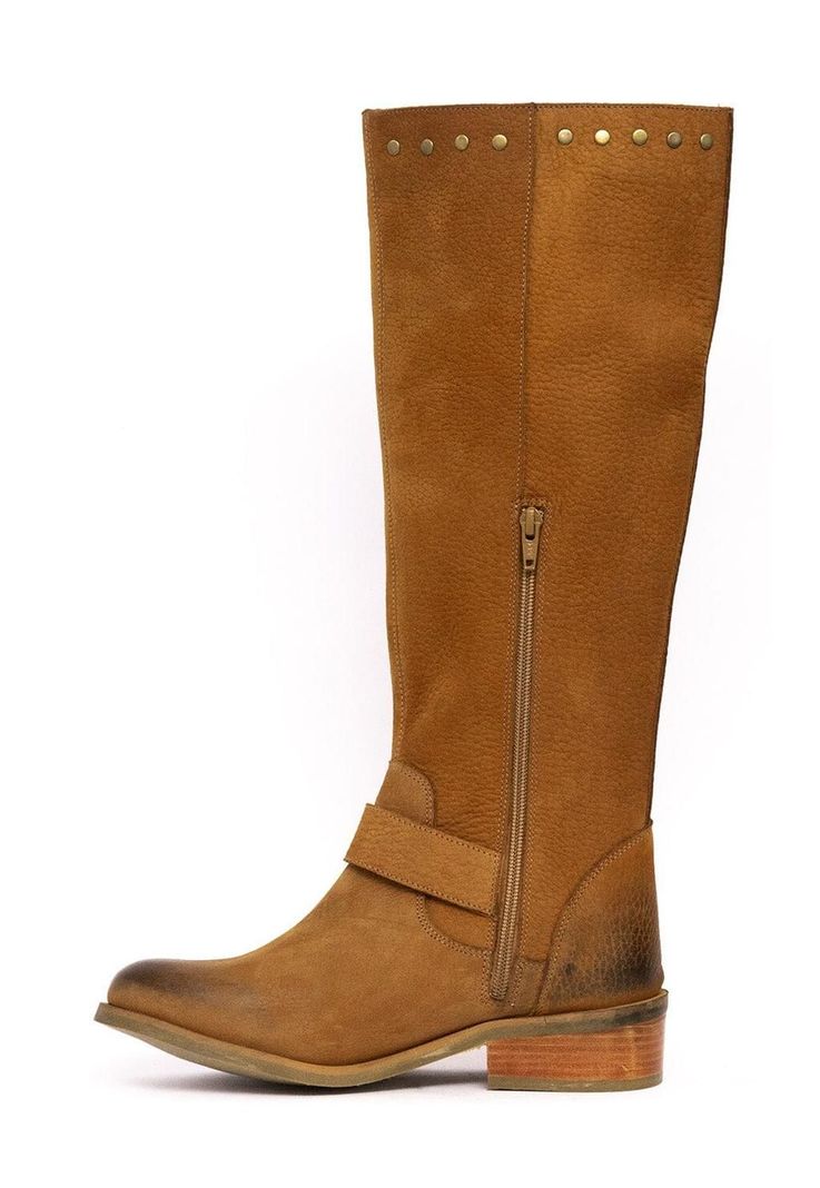 Bota Mujer De Cuero Carpintero Camel C22-2