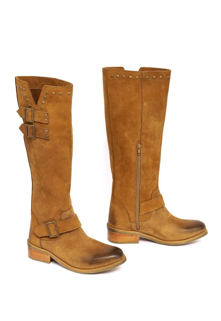 Bota Mujer De Cuero Carpintero Camel C22-4