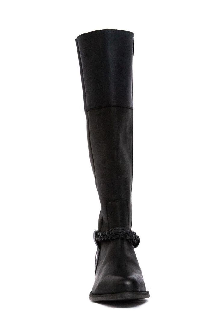Bota Mujer De Cuero Betty Negro C1-1