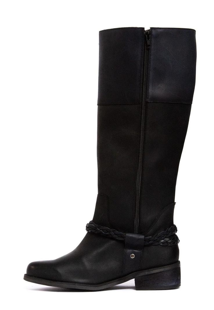 Bota Mujer De Cuero Betty Negro C1-2