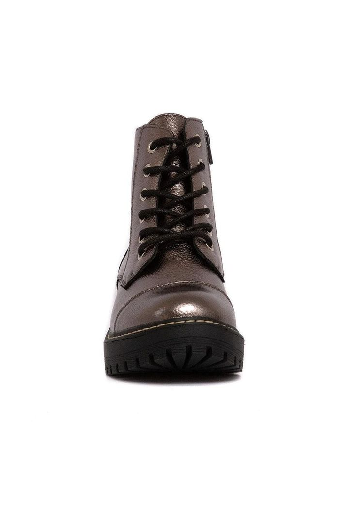 Botines Mujer De Cuero Tiuque C20 Metálico -2