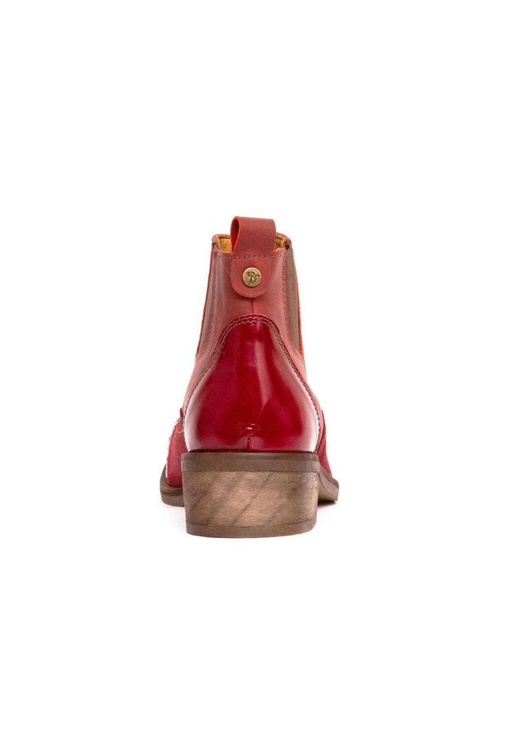 Botin Mujer De Cuero Diana C2 Burdeo -3