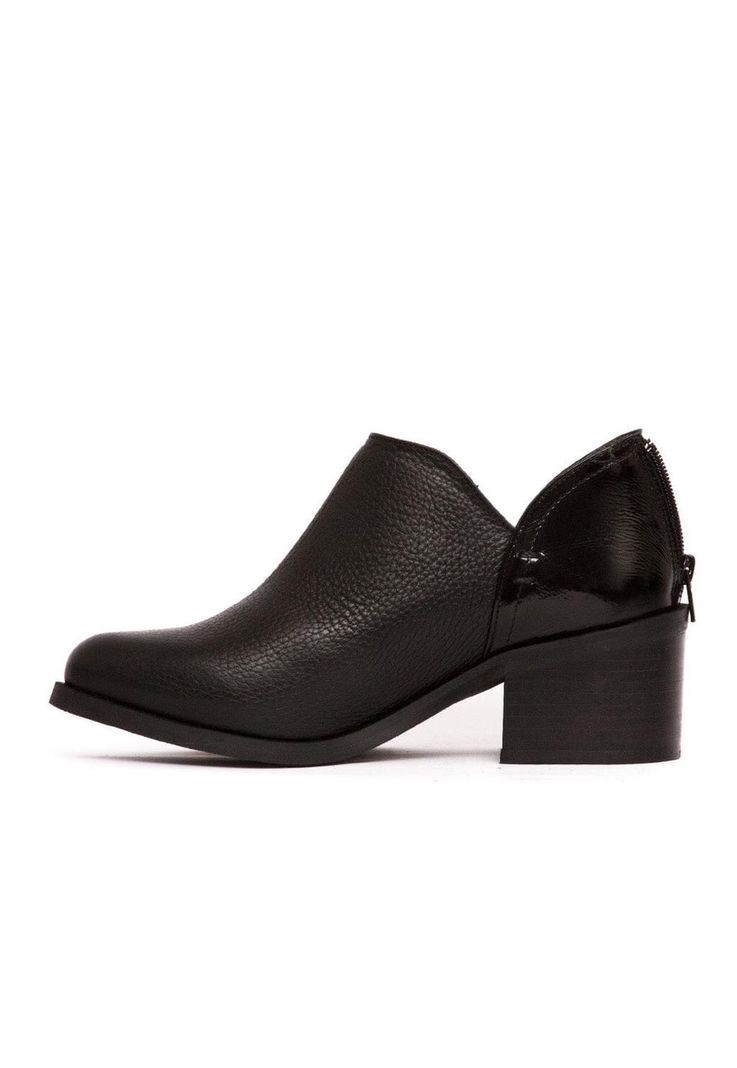Botin Mujer De Cuero Vinago C31 Negro-2