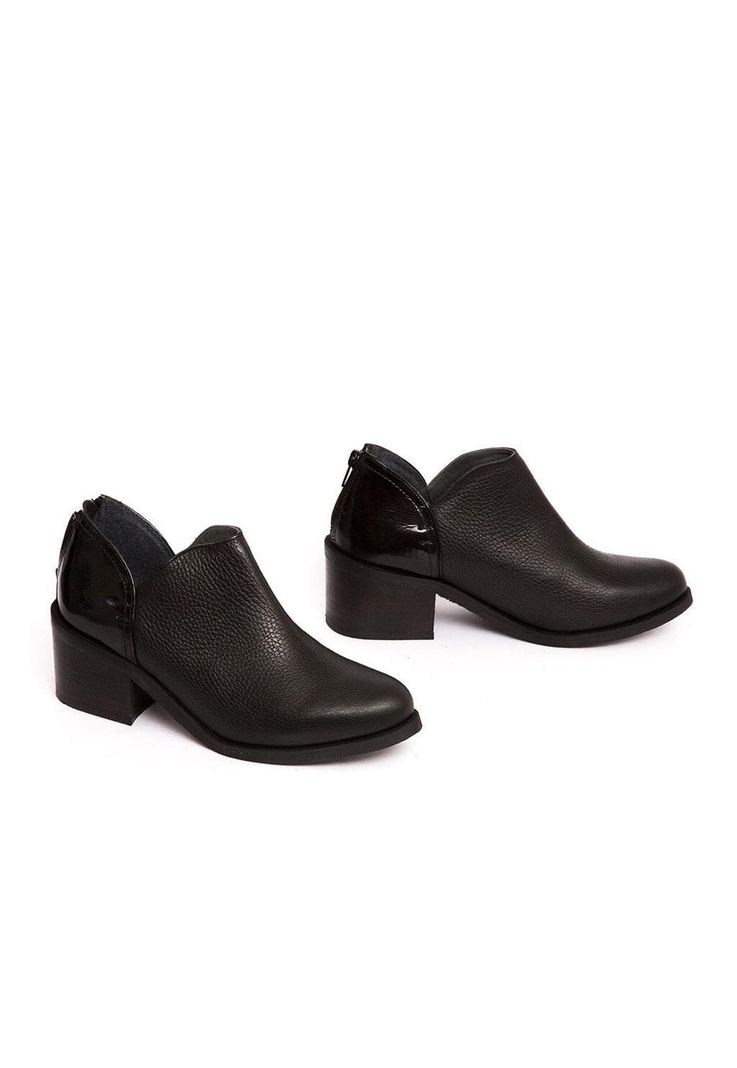 Botin Mujer De Cuero Vinago C31 Negro-4