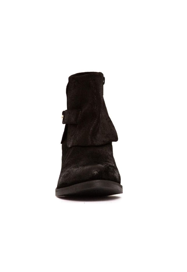 Botin Mujer De Cuero Nadia C1 Negro -2