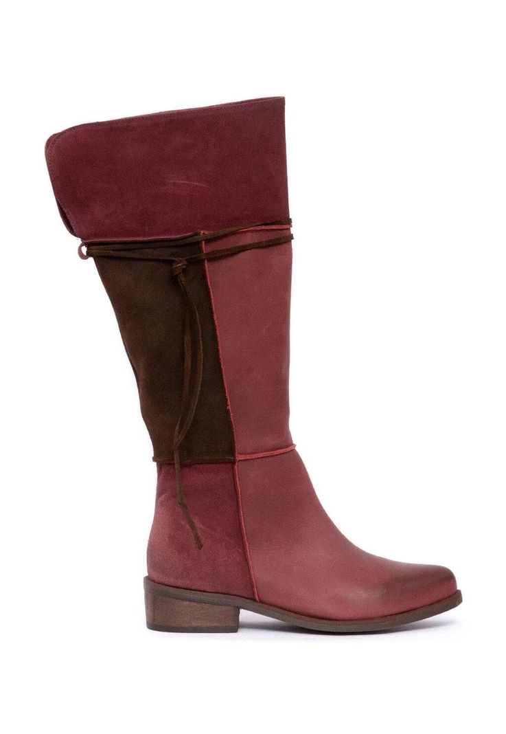 Bota Mujer De Cuero Jade Burdeo C5-0