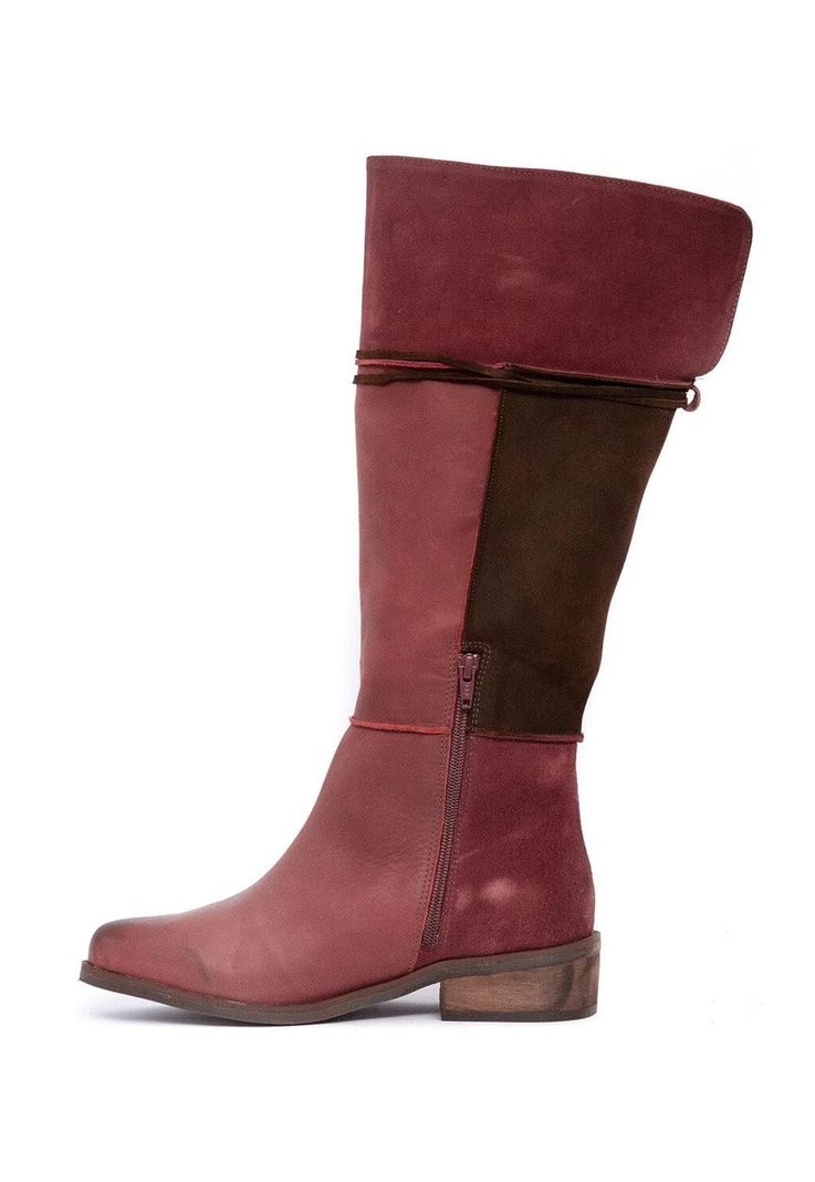 Bota Mujer De Cuero Jade Burdeo C5-2