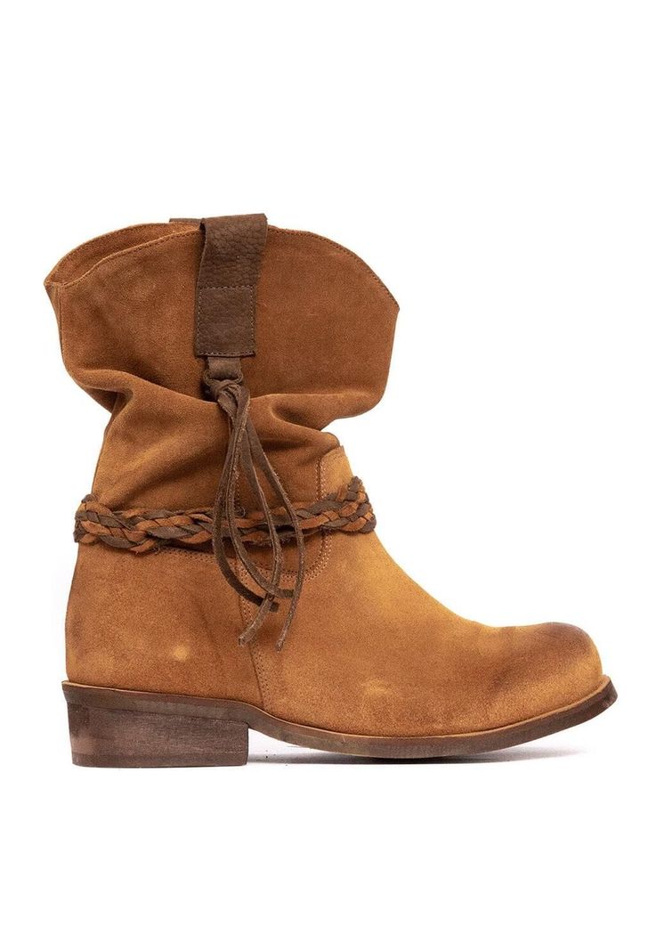 Bota Mujer De Cuero Camila Camel C2-0
