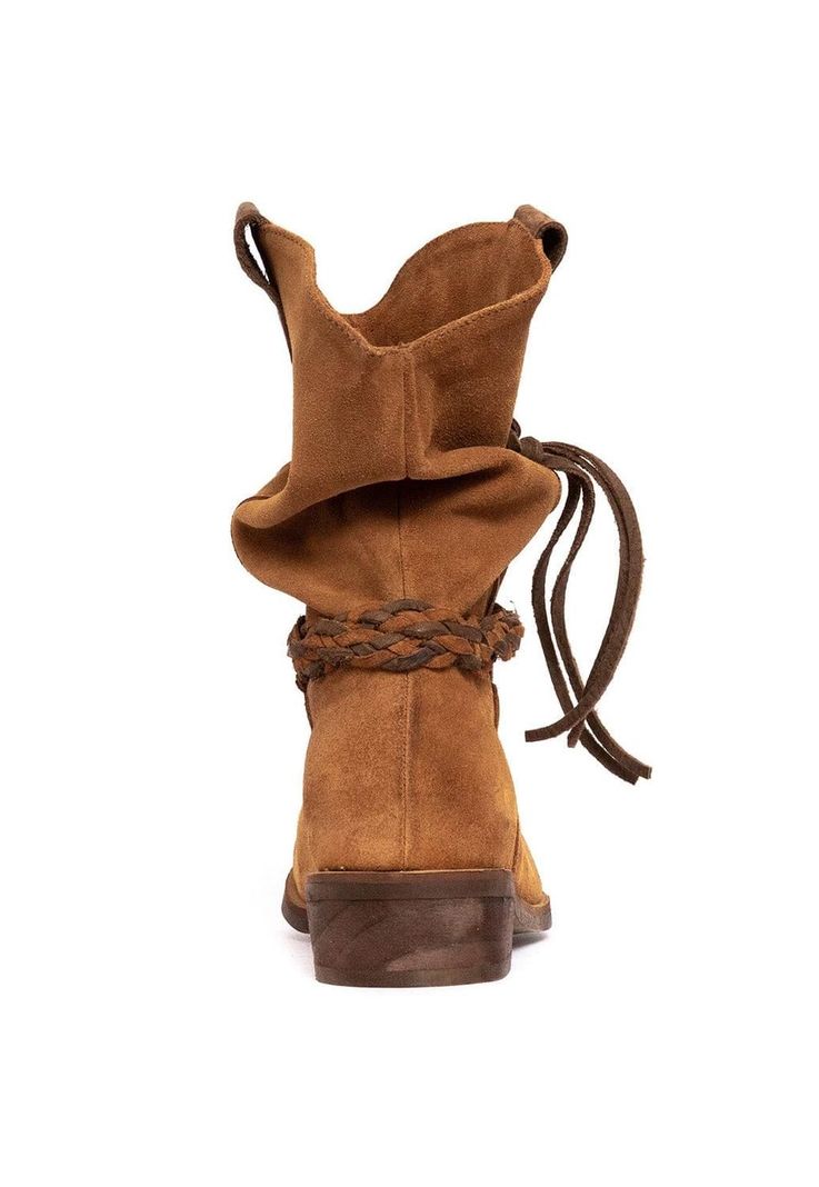 Bota Mujer De Cuero Camila Camel C2-3