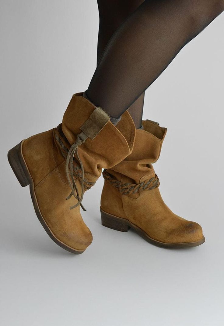 Bota Mujer De Cuero Camila Camel C2-5