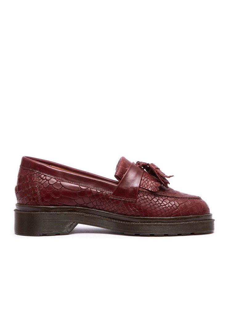 Mocasin Mujer De Cuero Matilde C8 Burdeo-0