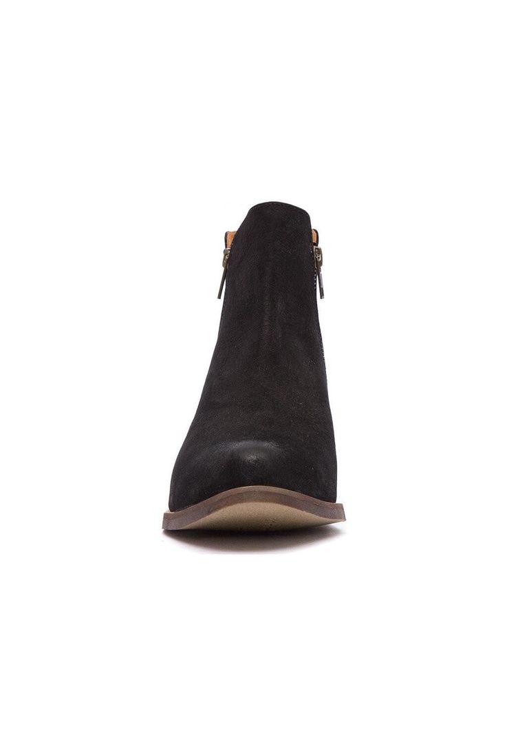 Botin Mujer De Cuero Lena C1 Negro -1