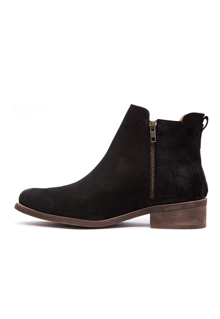Botin Mujer De Cuero Lena C1 Negro -2