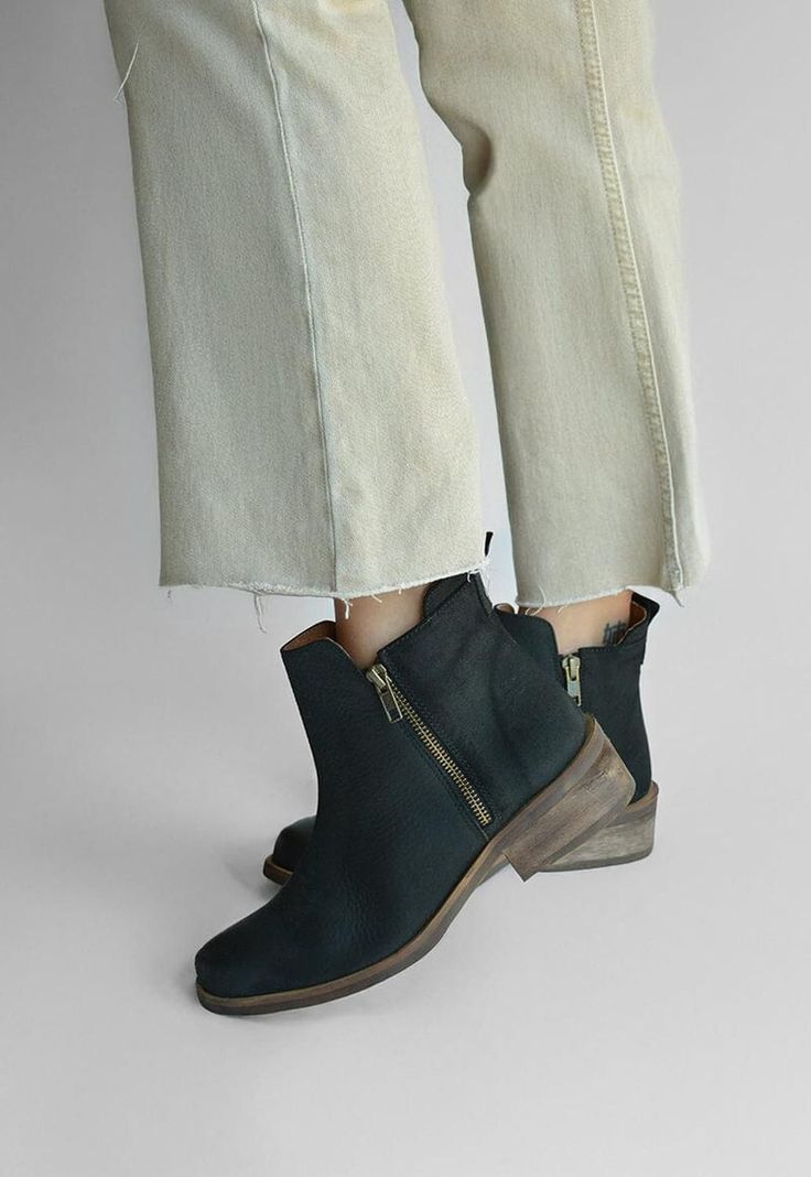 Botin Mujer De Cuero Lena C1 Negro -4