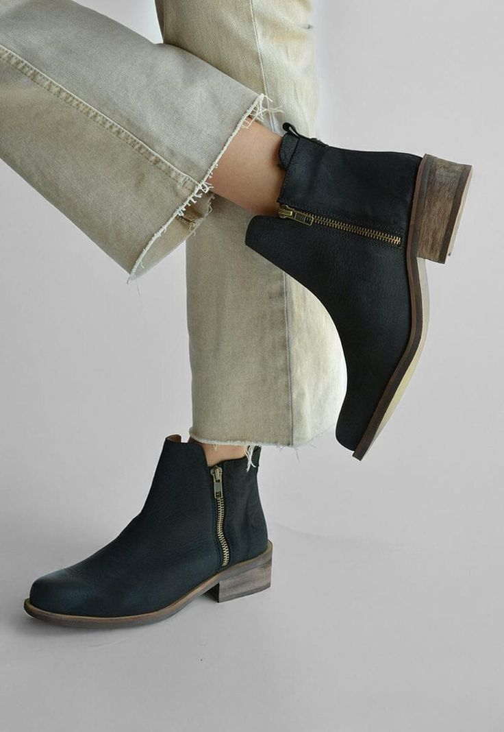 Botin Mujer De Cuero Lena C1 Negro -5