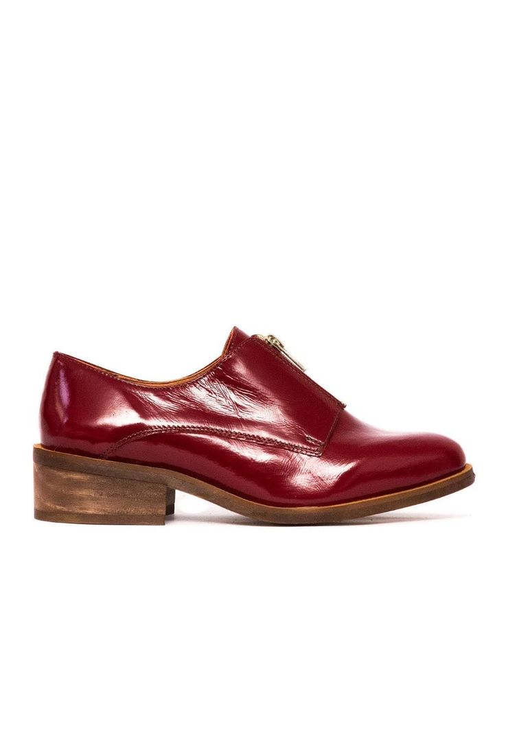 Zapato Mujer De Cuero Leonor C2 Burdeo-0