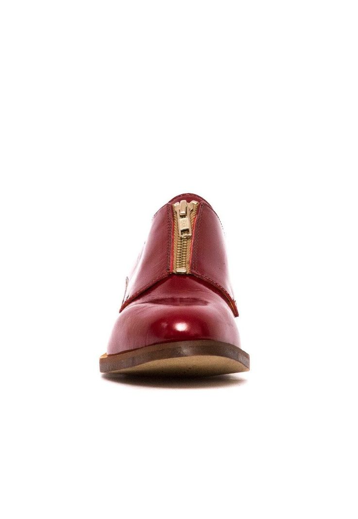 Zapato Mujer De Cuero Leonor C2 Burdeo-1