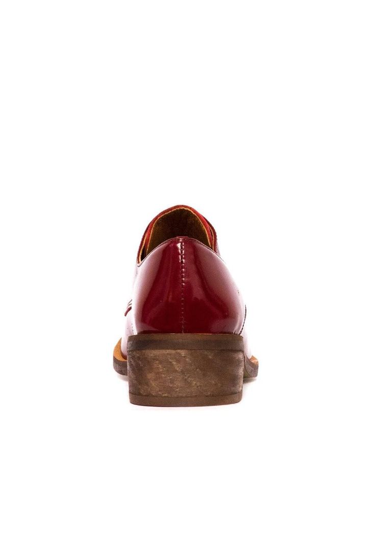 Zapato Mujer De Cuero Leonor C2 Burdeo-3