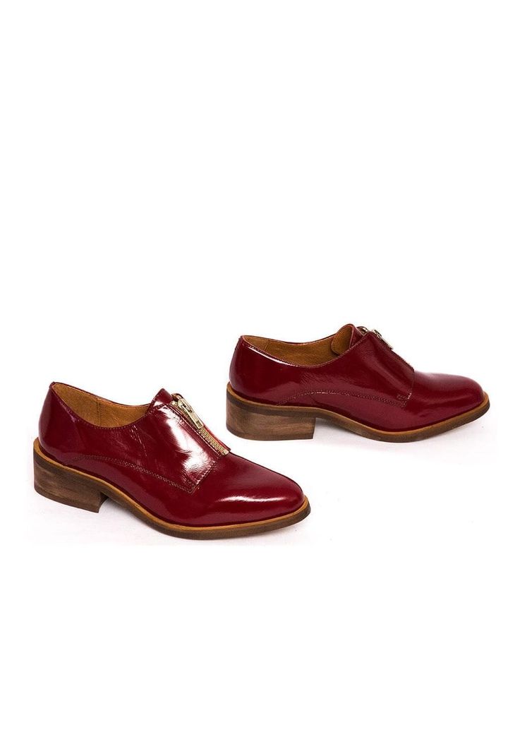 Zapato Mujer De Cuero Leonor C2 Burdeo-4