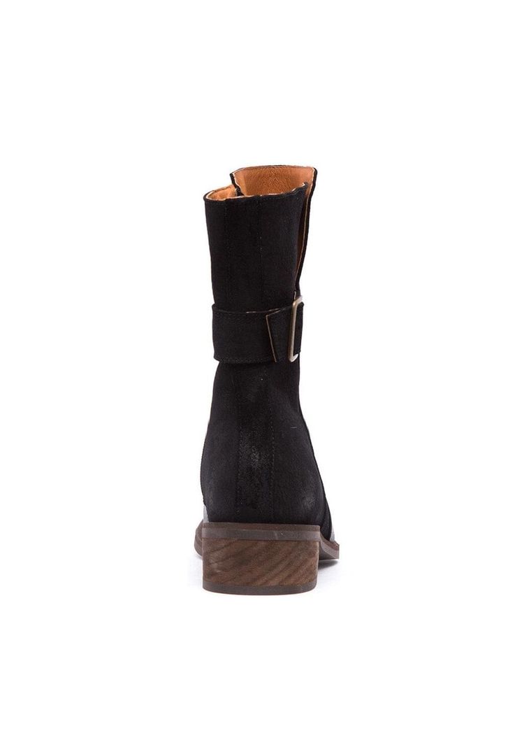 Bota Mujer De Cuero Maya Negro C1-3