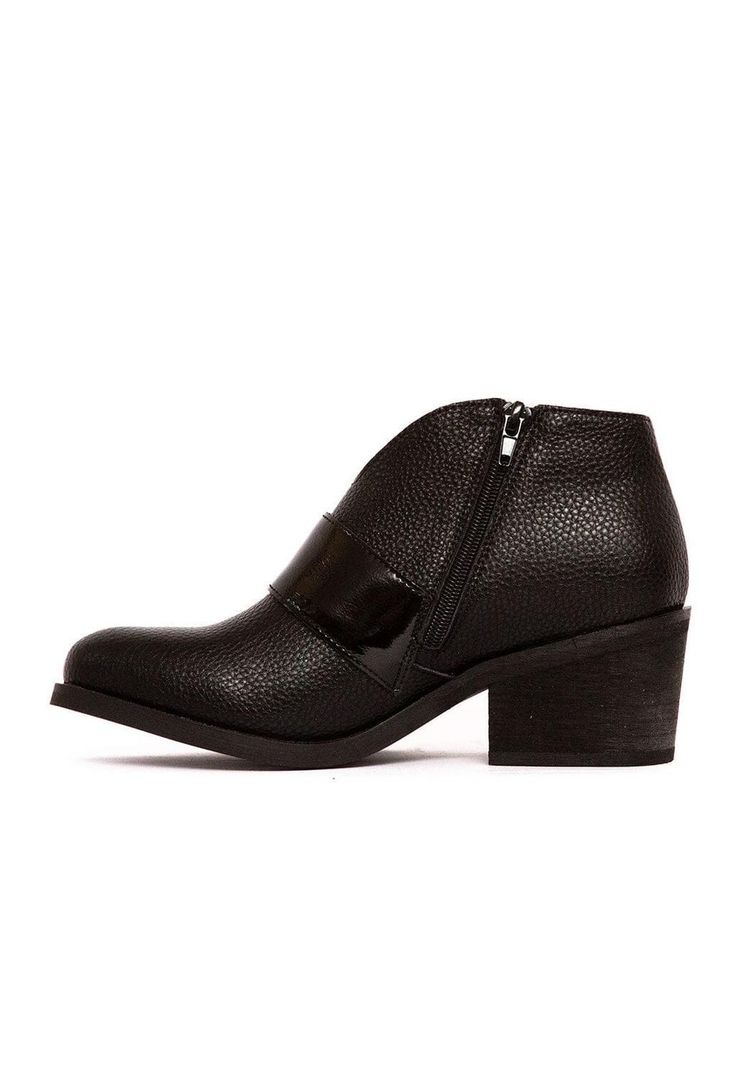 Botines Mujer De Cuero Focha C13 Negro -3