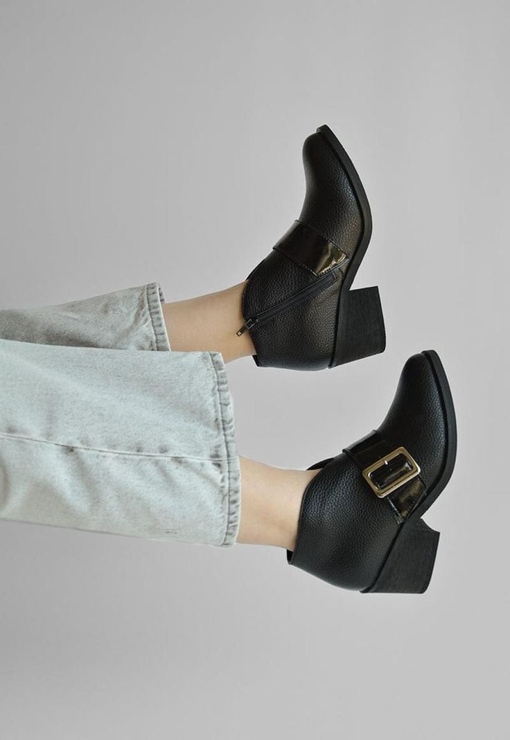 Botines Mujer De Cuero Focha C13 Negro -6