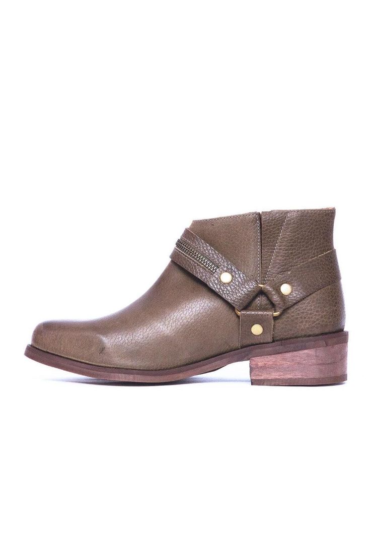 Botin Mujer De Cuero Margot Verde C10-3