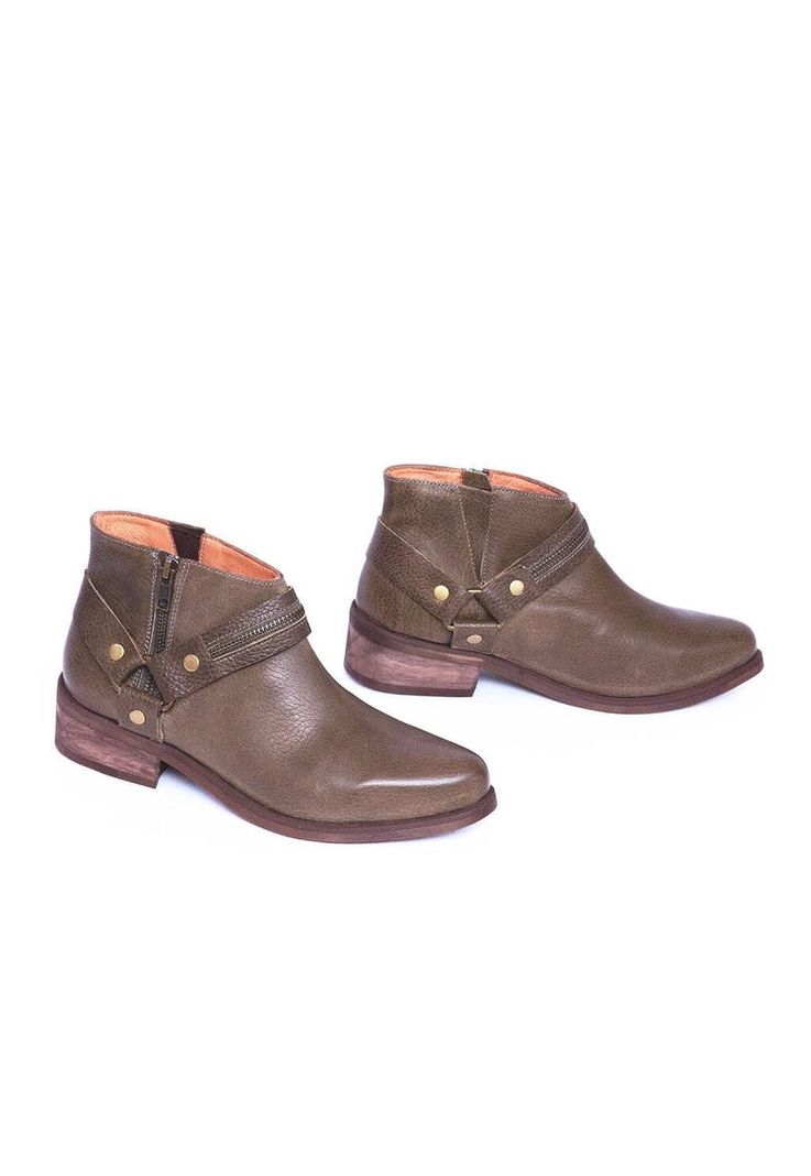 Botin Mujer De Cuero Margot Verde C10-5