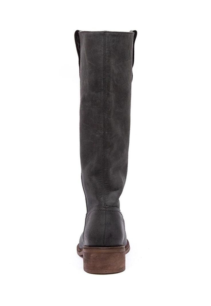 Bota Mujer De Cuero Fatima Negro C1-4