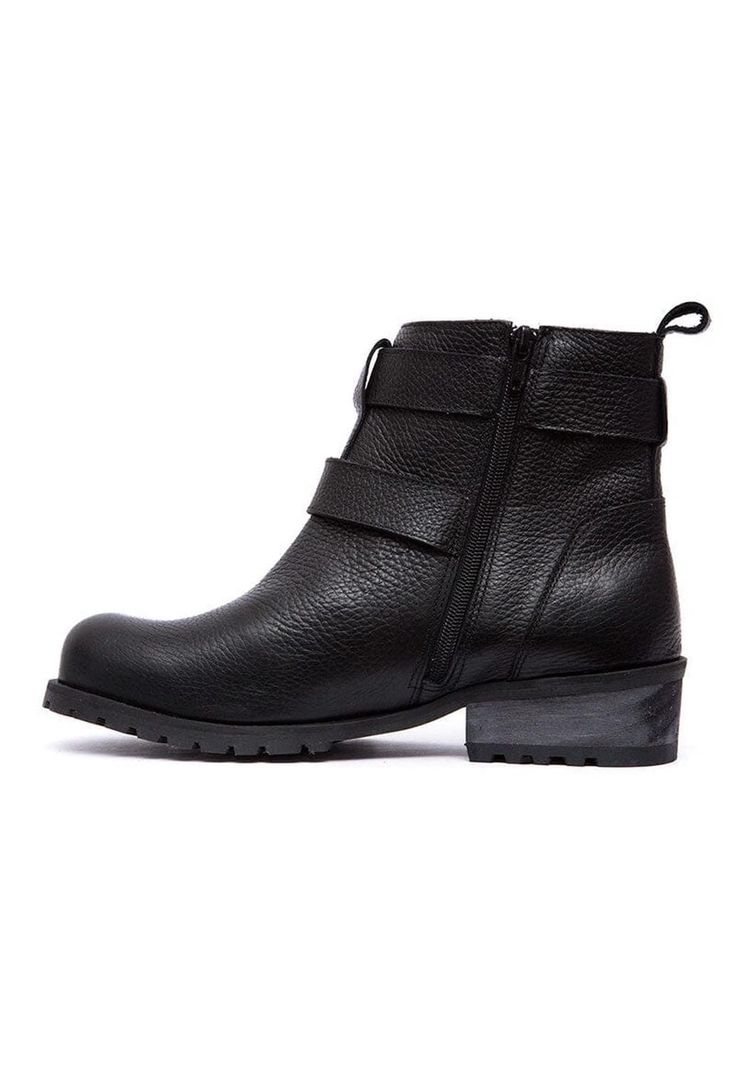 Botin Mujer De Cuero Sally C1 Negro -2