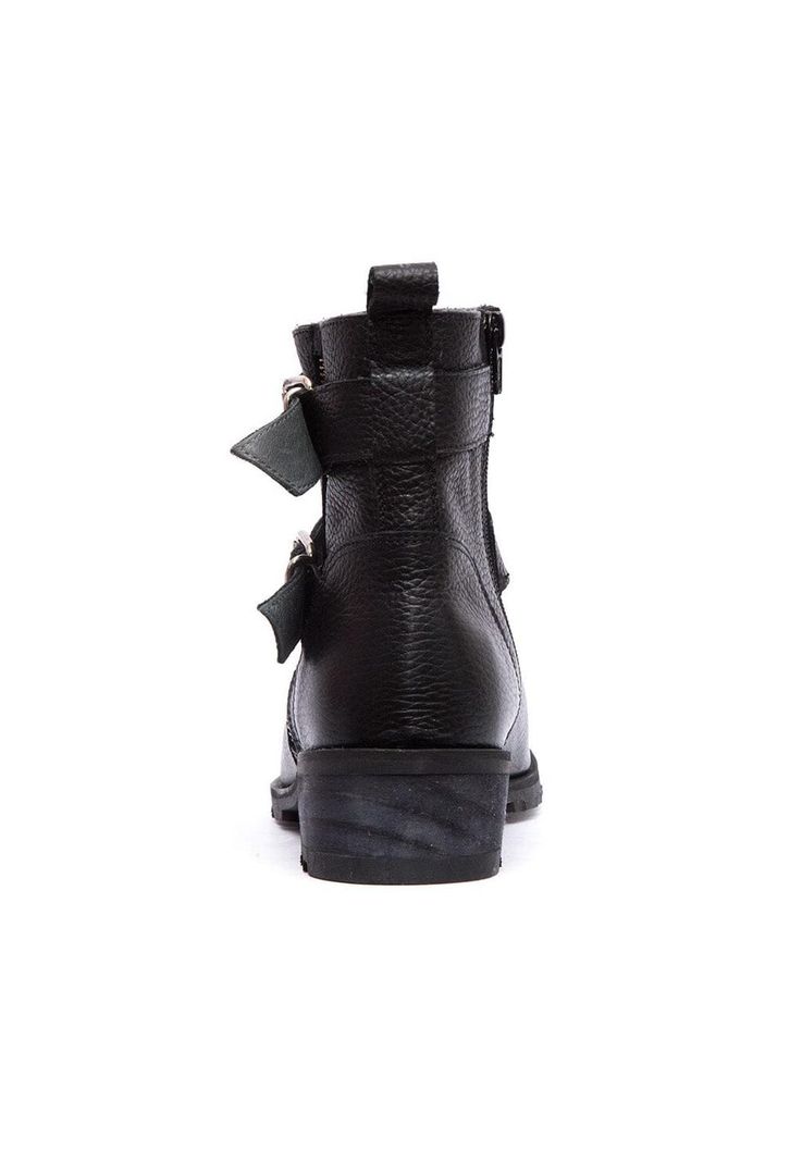 Botin Mujer De Cuero Sally C1 Negro -3