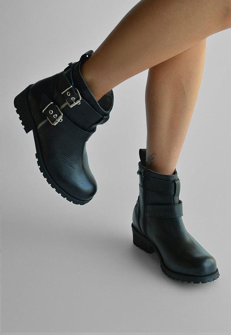 Botin Mujer De Cuero Sally C1 Negro -4