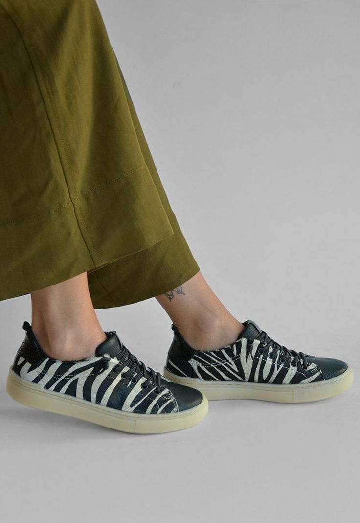 Zapatilla Mujer De Cuero Violeta C3 Zebra-5
