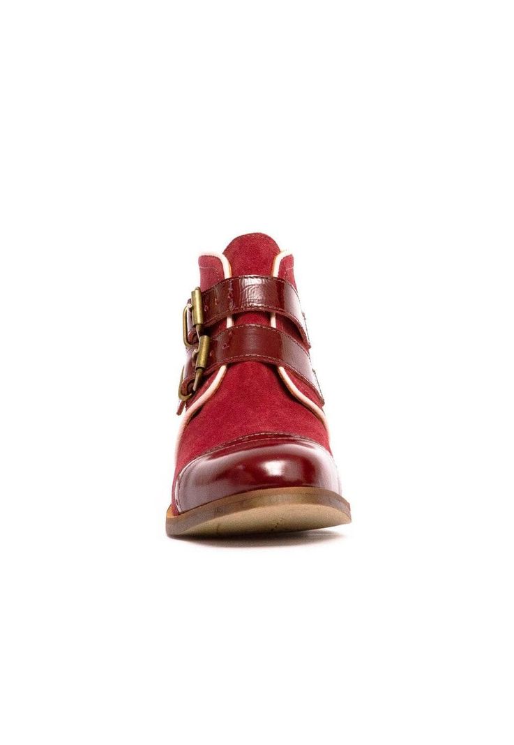 Botin Mujer De Cuero Judy C3 Burdeo -1