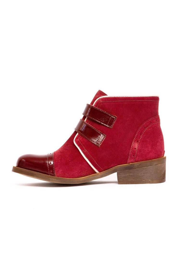 Botin Mujer De Cuero Judy C3 Burdeo -2