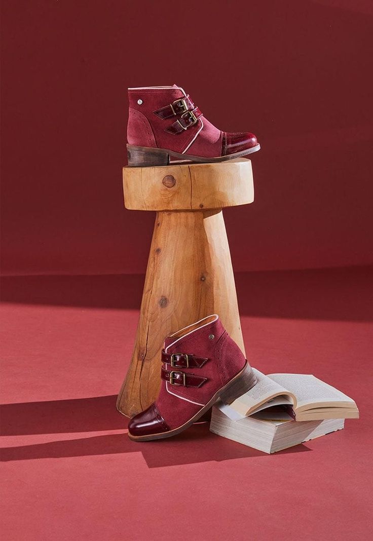 Botin Mujer De Cuero Judy C3 Burdeo -7