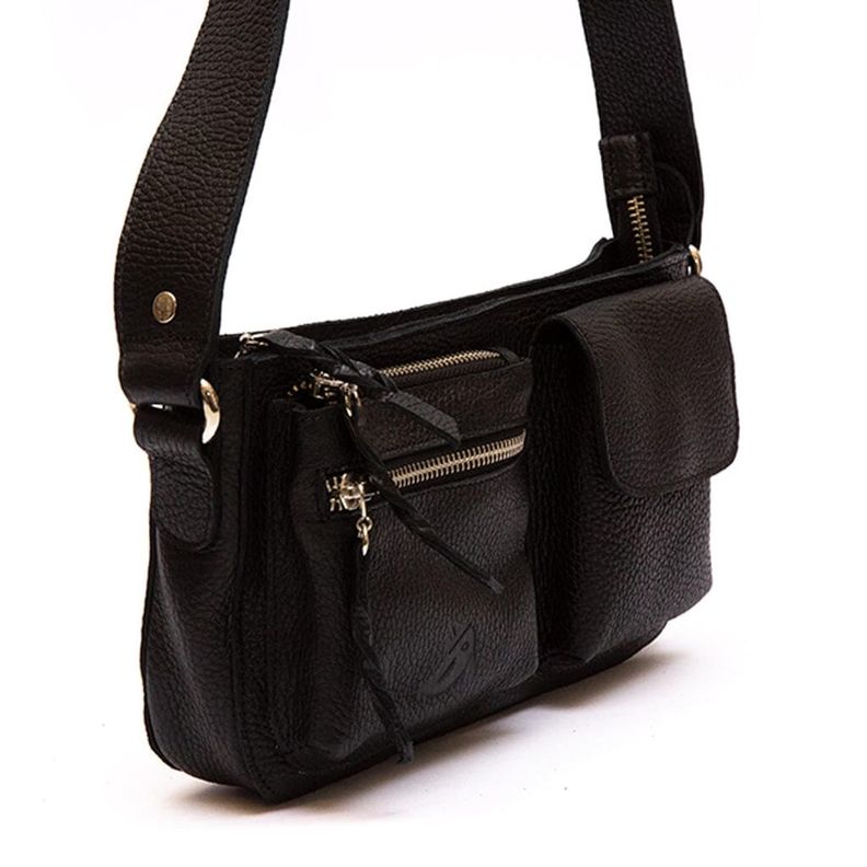 Cartera Mujer De Cuero Venus C1 Negro-3