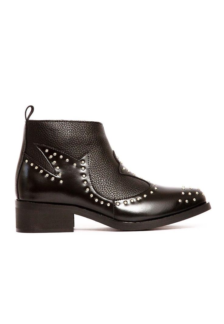 Botines Mujer De Cuero Alca C9 Negro -0