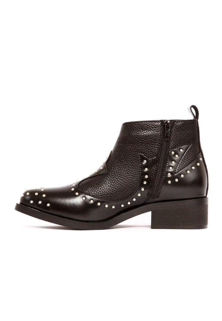 Botines Mujer De Cuero Alca C9 Negro -2