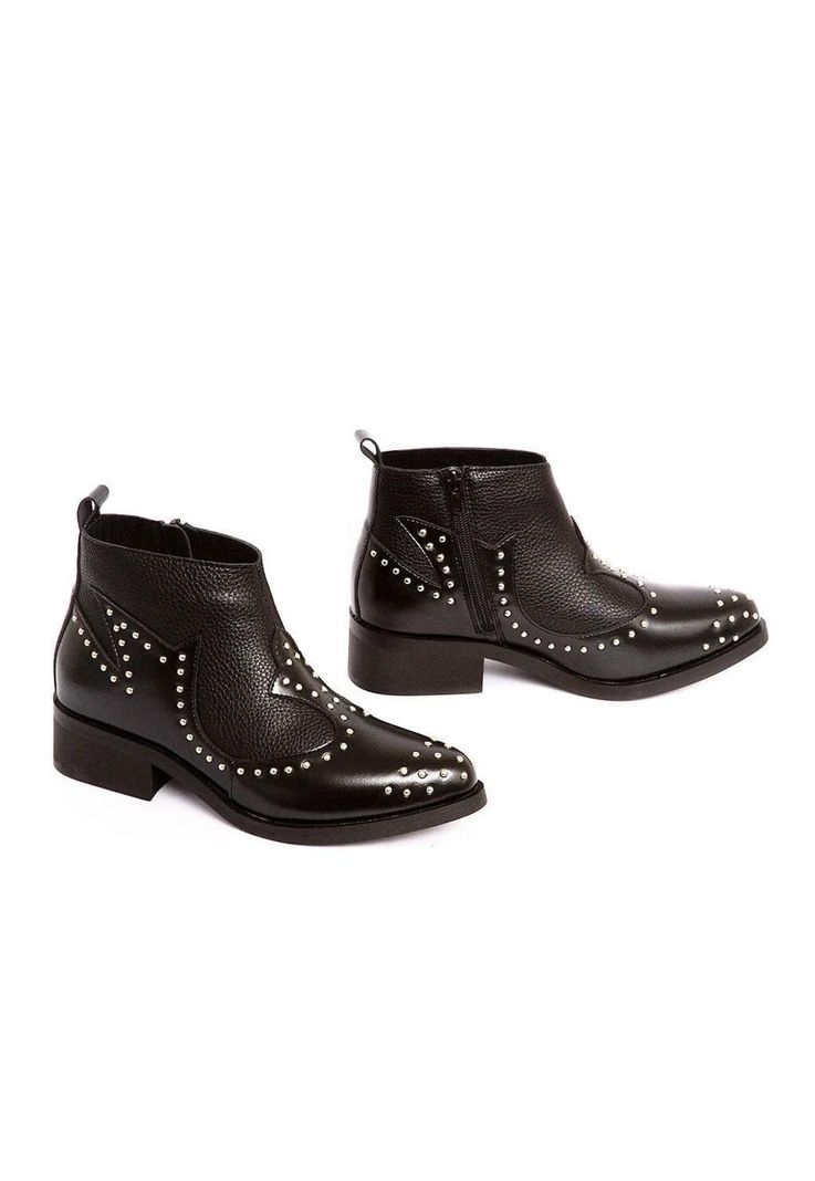 Botines Mujer De Cuero Alca C9 Negro -4