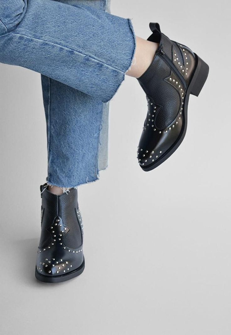 Botines Mujer De Cuero Alca C9 Negro -6