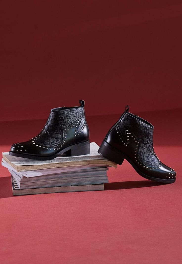 Botines Mujer De Cuero Alca C9 Negro -8